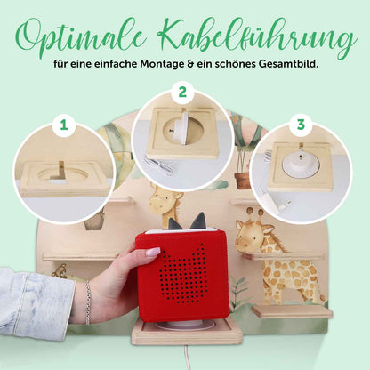 Toniebox Regal für Kinderzimmer - Giraffe - Personalisiert mit Namen