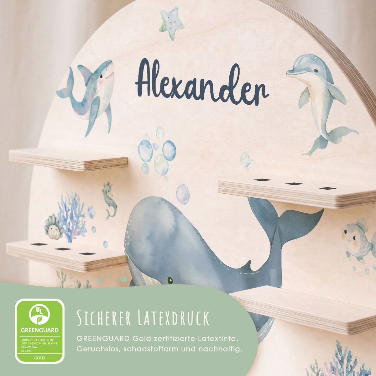 Toniebox Regal für Kinderzimmer - See - Personalisiert mit Namen