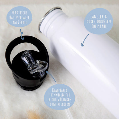 Bedruckte Trinkflasche aus Edelstahl - Ballerina