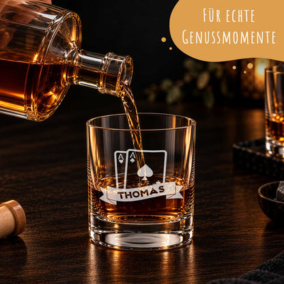 Leonardo Whiskyglas mit Gravur "Asse"
