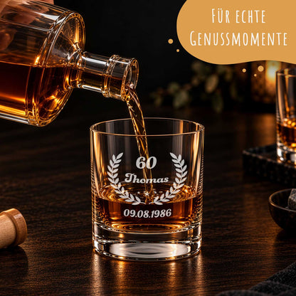 Leonardo Whiskyglas mit Gravur "Geburtstagskranz"