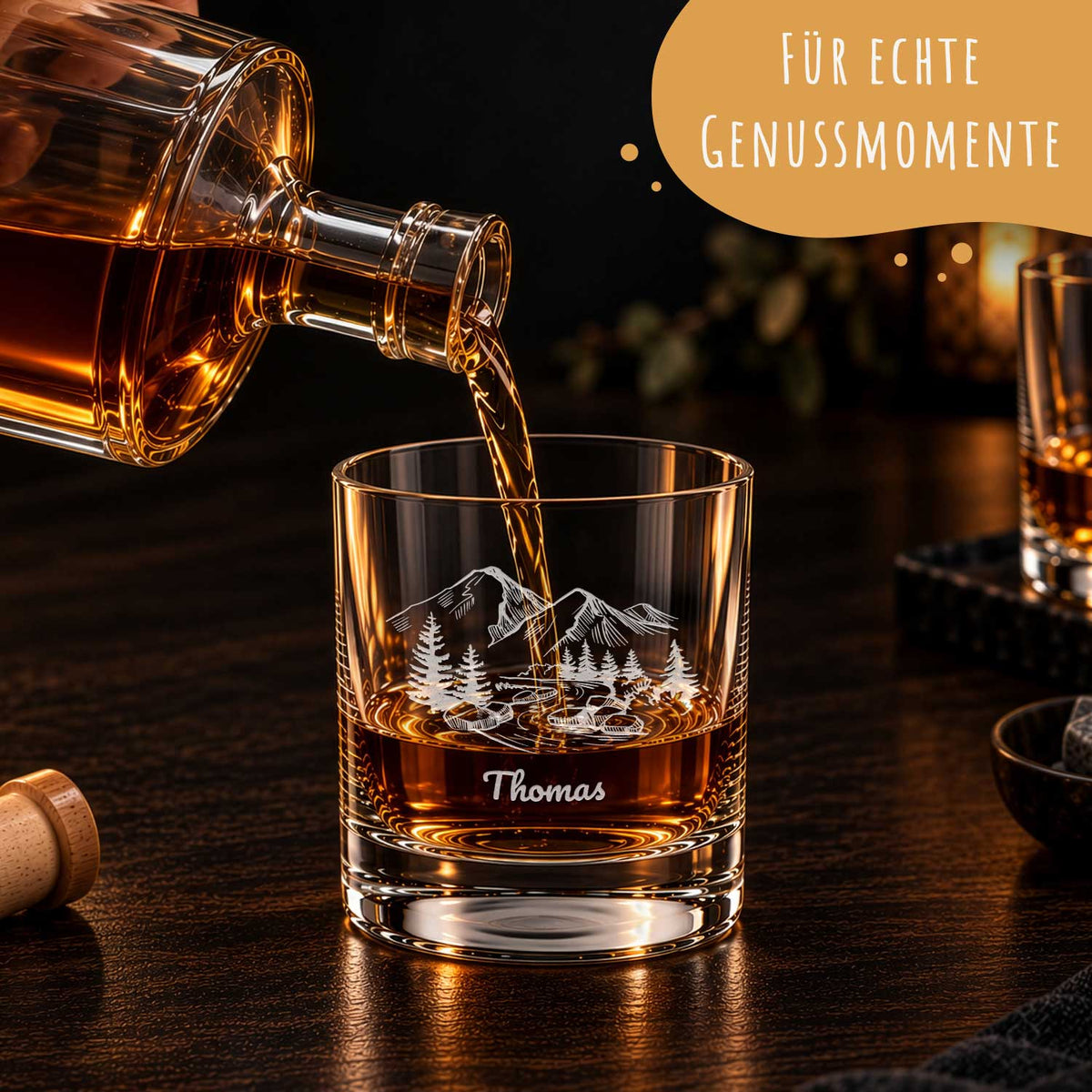 Leonardo Whiskyglas mit Gravur "Mountain"