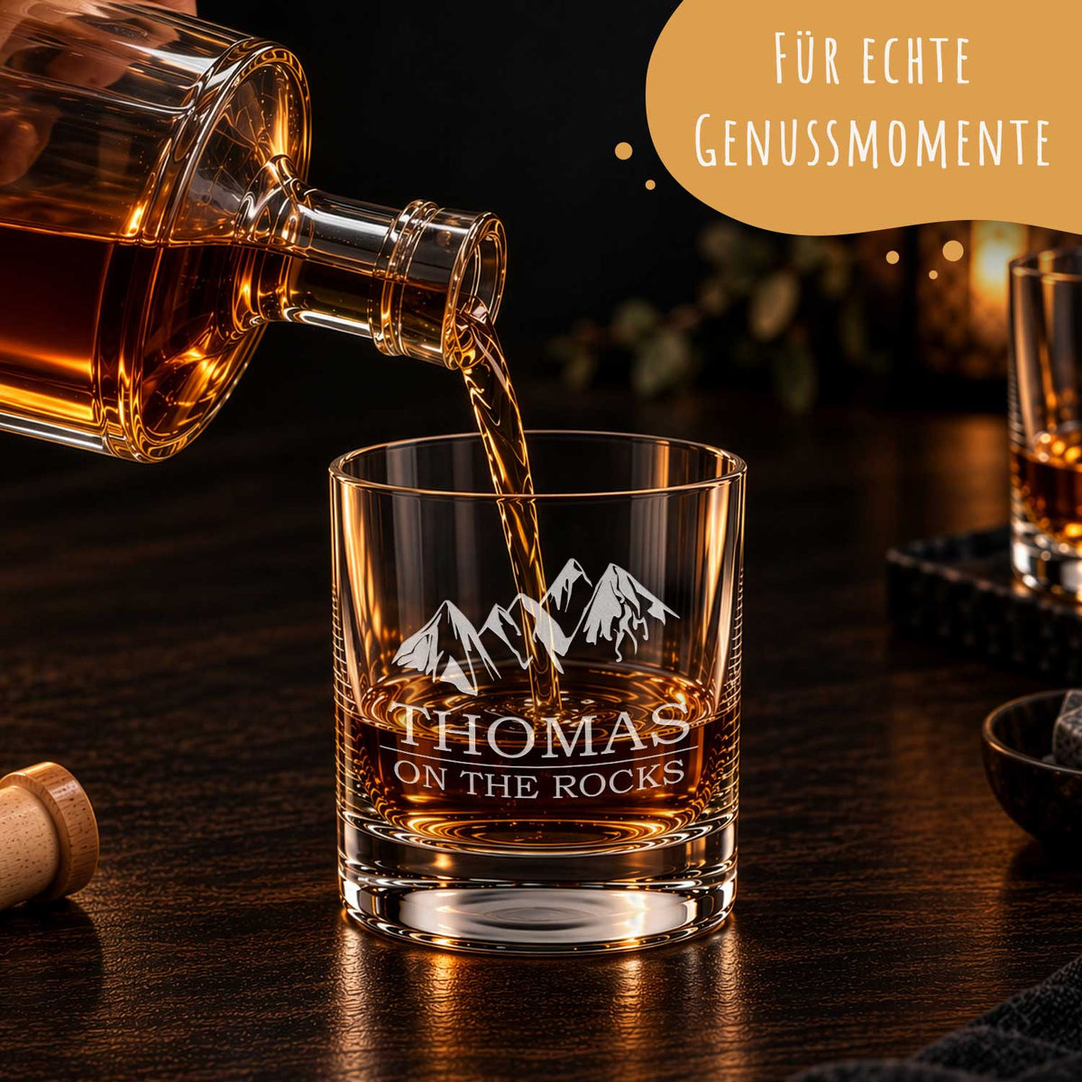 Leonardo Whiskyglas mit Gravur "on the Rocks"