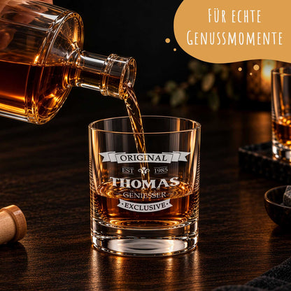 Leonardo Whiskyglas mit Gravur "Original V2"