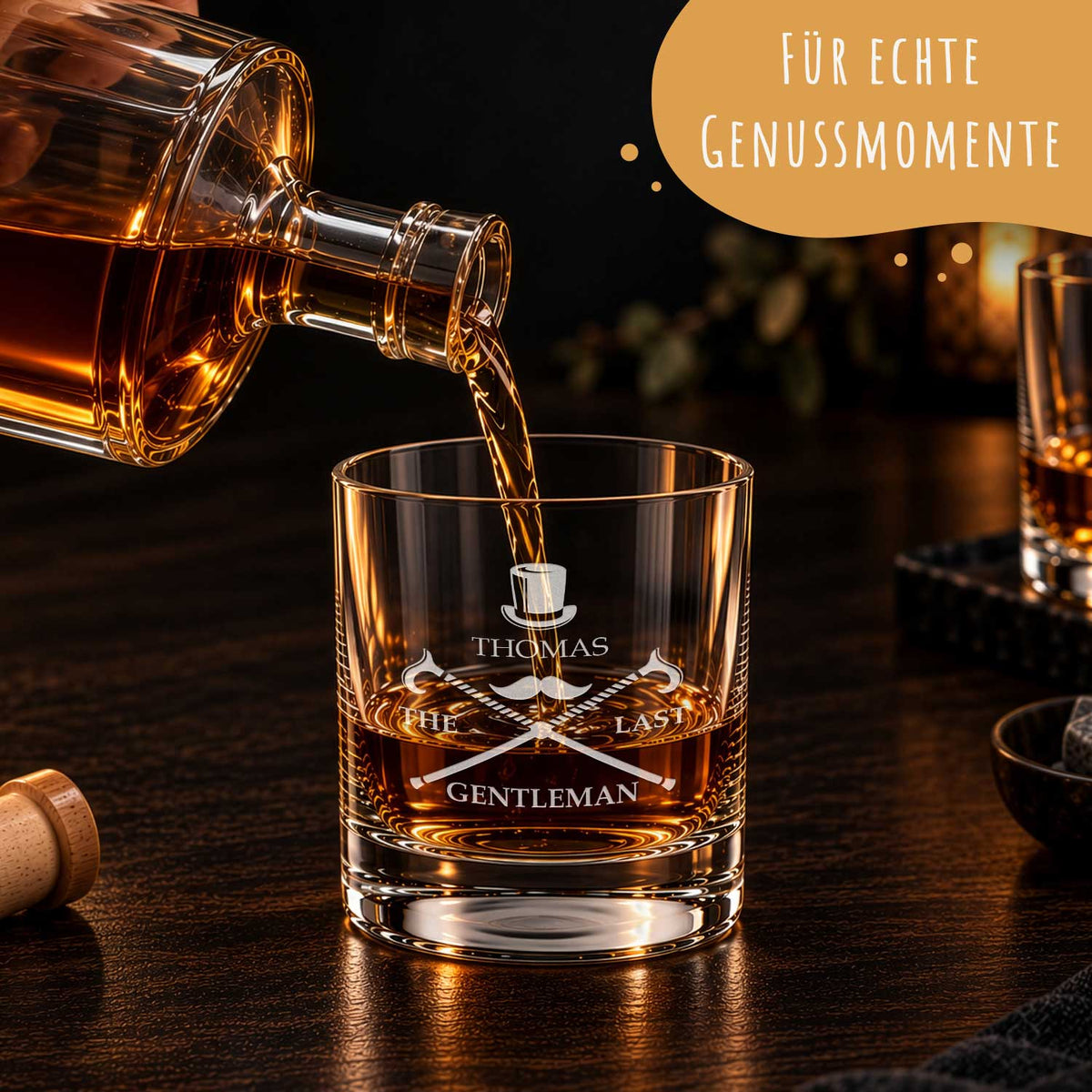 Leonardo Whiskyglas mit Gravur "The last Gentleman"