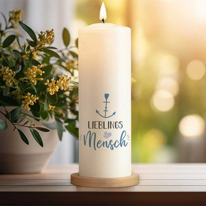 Große Kerze "Lieblingsmensch Anker"
