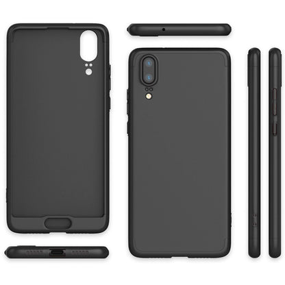 NALIA Rundum Handyhülle kompatibel mit Huawei P20, Cover 360° Grad Hülle Full-Body Doppel-Schutz mit Displayschutzglas, Slim Bumper Hard-Case 2 in 1 Etui, Rückseite & Rahmen