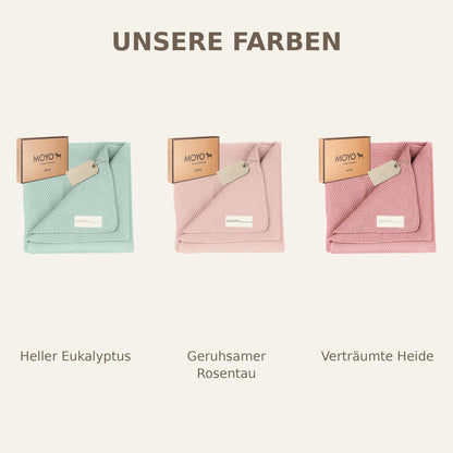 Babydecke Reiskorn-Struktur "Heller Eukalyptus"