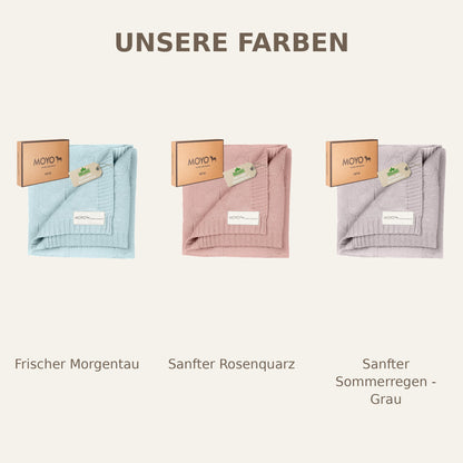 Strick Babydecke Sternenmuster zauberhafter Rosenquarz