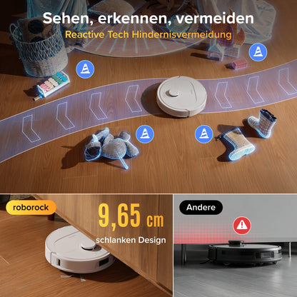 Roborock Qrevo S Pro Saug- und Wischroboter – Saugkraft von 18.500 Pa und Multifunktions-Dockingstation