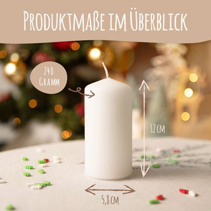 Kleine Kerzen "Advent Schneemann" - Adventskerzen im 4er Set