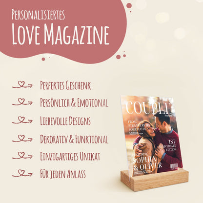 Love Magazine auf Acryl - Personalisiertes Geschenk mit Foto