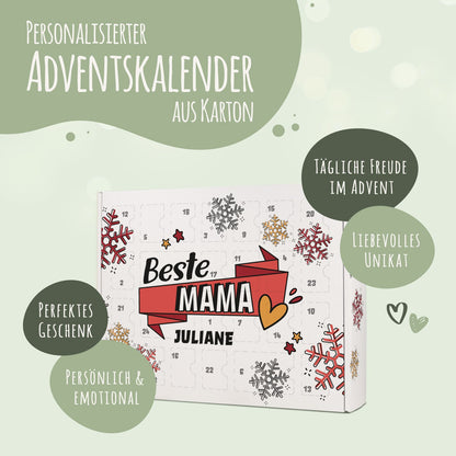 Personalisierter DIY Adventskalender mit Beste/Bester Design zum selbst Befüllen
