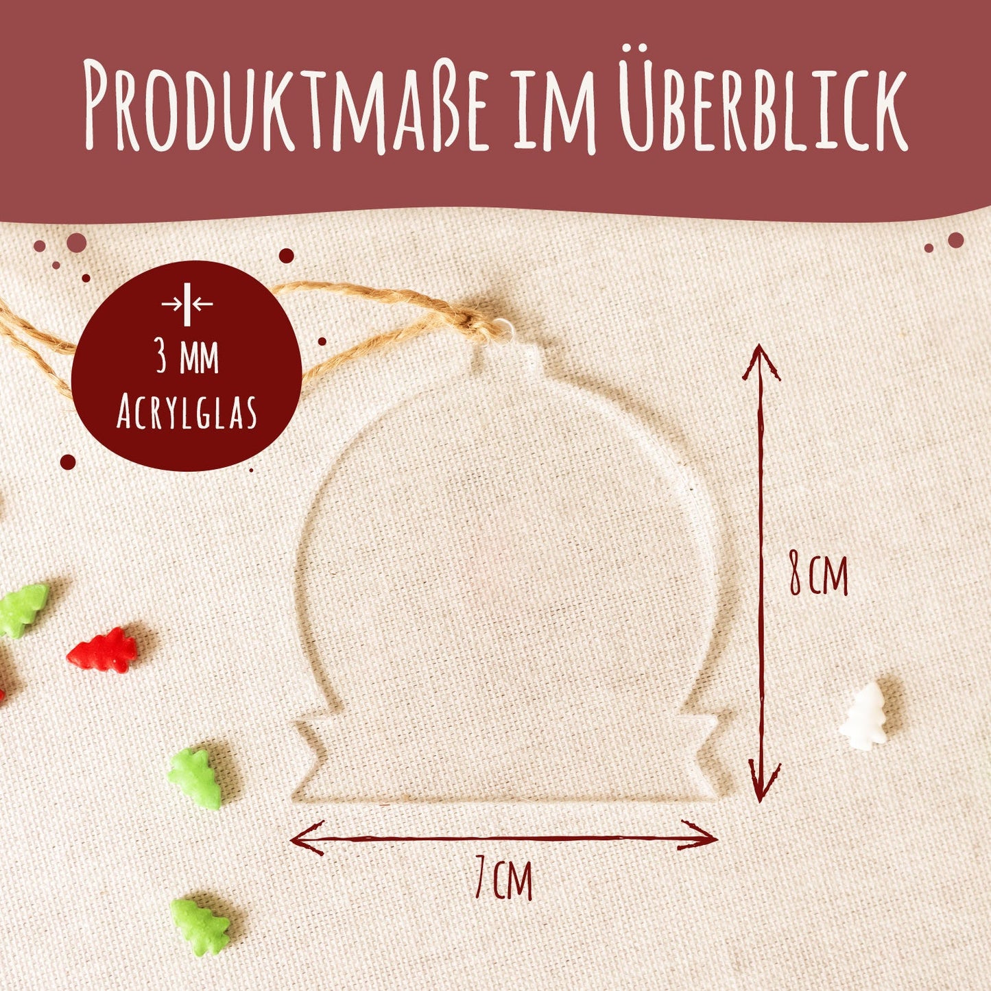 Christbaumschmuck aus Acryl - Konfigurator Freundinnen - Weihnachtsanhänger