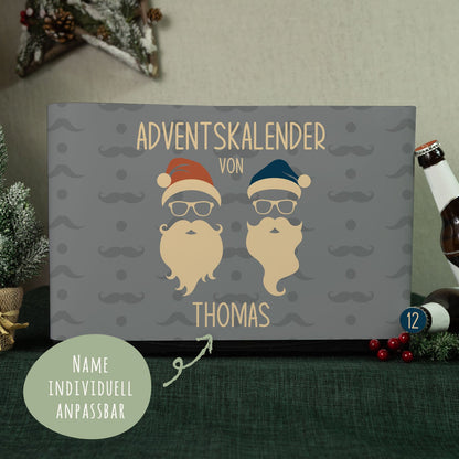 DIY Bierkasten Banderole mit 24 Deckelaufklebern - Cool Santa