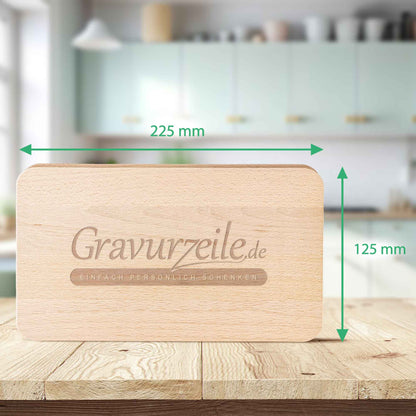 Frühstücksbrettchen aus Holz mit Gravur - "Schön dass es dich gibt"