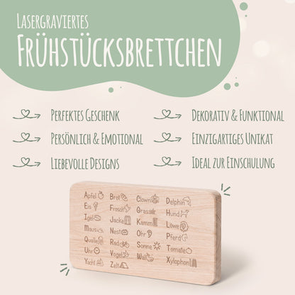 Frühstücksbrettchen "Das ABC Brotzeitbrett"