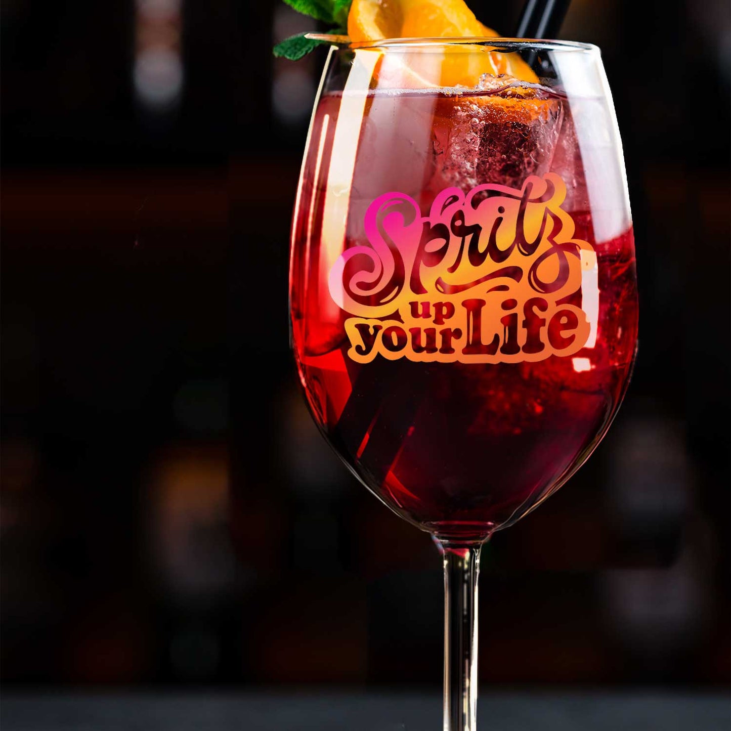 Leonardo Weinglas mit UV-Druck - "Spritz up your Life"