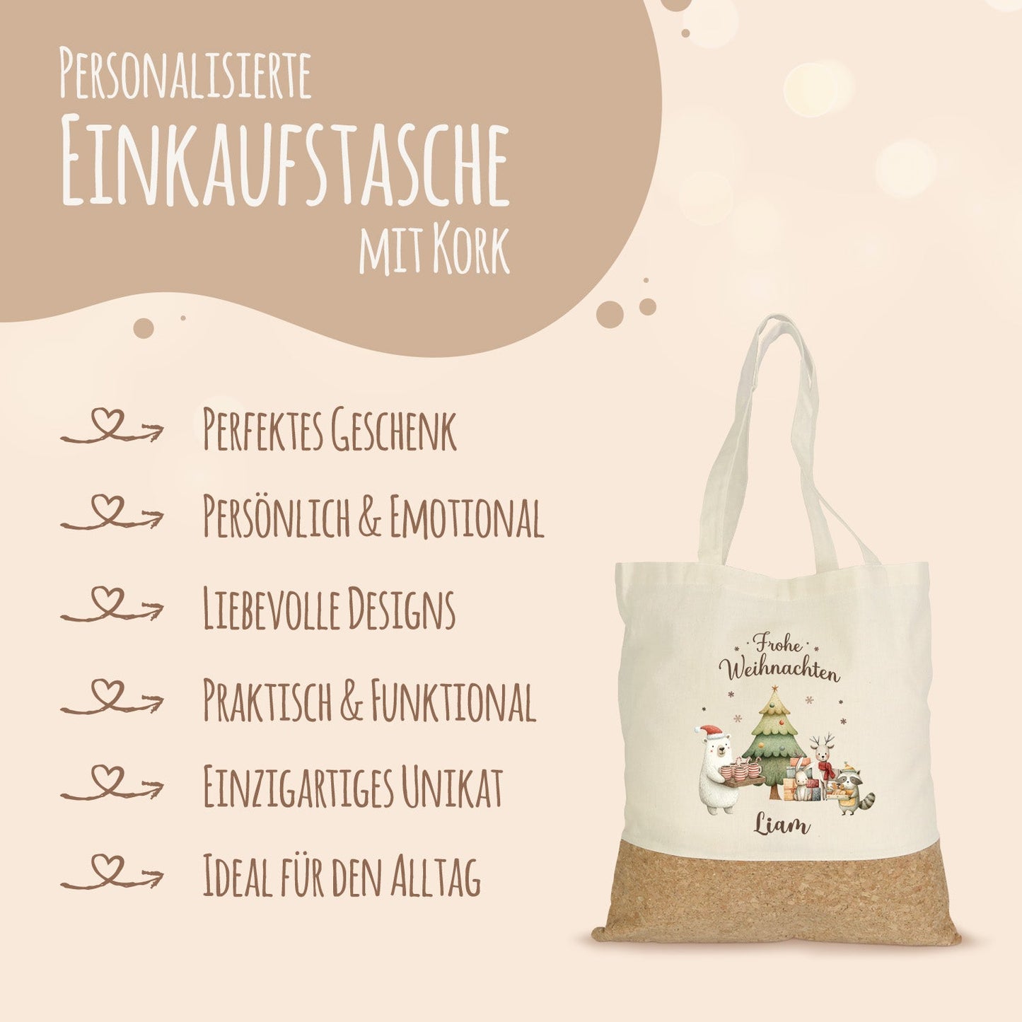 Einkaufstasche Kork - Festvorbereitung
