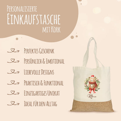 Einkaufstasche Kork - Kranztiere