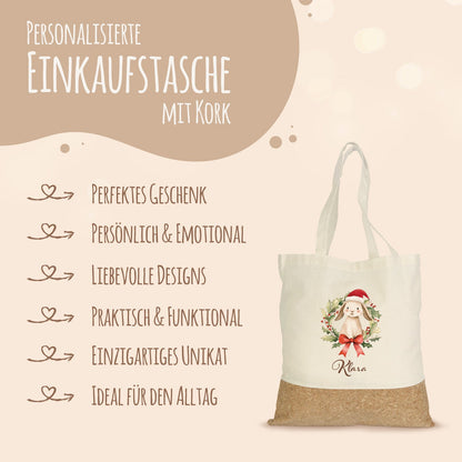 Einkaufstasche Kork - Kranztiere
