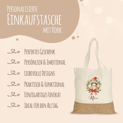 Einkaufstasche Kork - Kranztiere