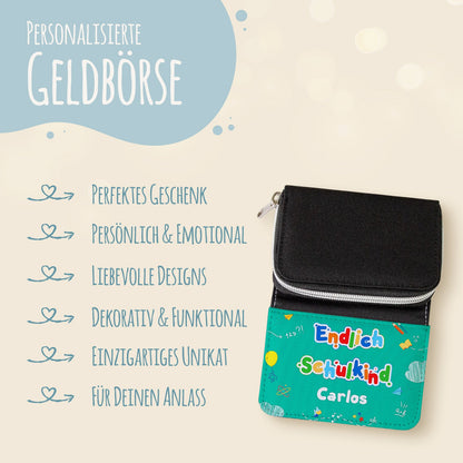 Bedruckte Geldbörse zur Einschulung - Endlich Schulkind