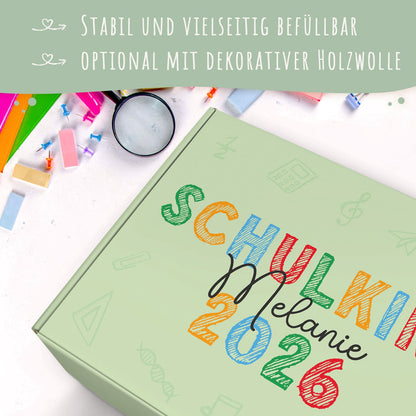 Personalisierte Geschenkbox - Schulkind Kreide - Einschulung