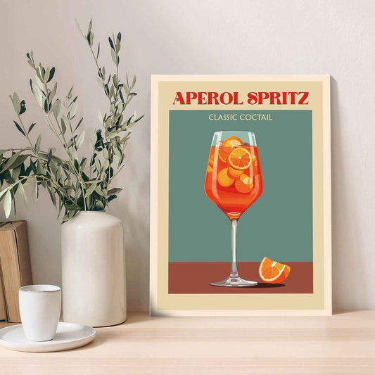 Holzschild mit Aperol Spritz Motiv - Geschenk für Aperol Liebhaber
