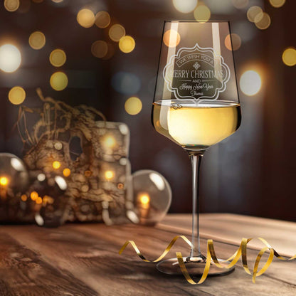 Leonardo Weinglas mit Gravur - Wish you Merry Christmas