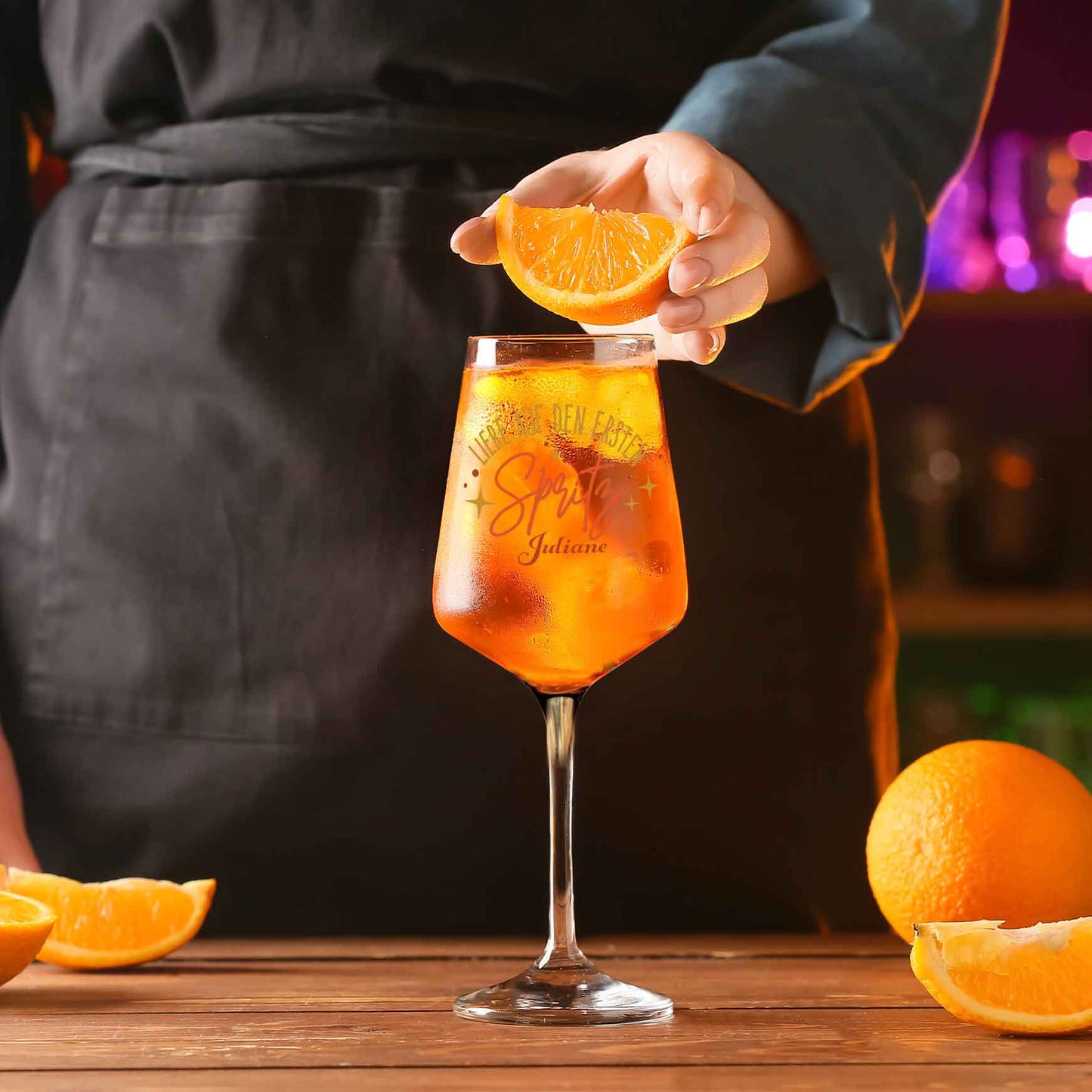Leonardo Weinglas mit UV-Druck - "Liebe auf den ersten Spritz" mit Name
