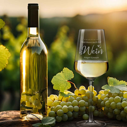 Leonardo Weinglas mit Gravur "Man muss auch mal Wein sagen"