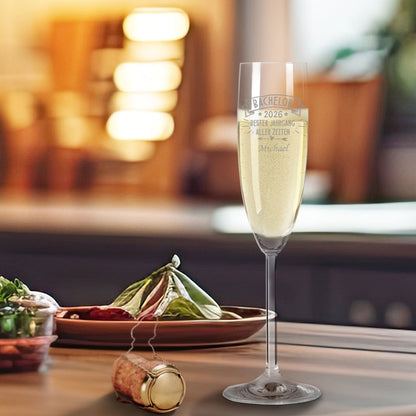 Leonardo Sektglas mit Gravur "Bachelor - Bester Jahrgang Aller Zeiten"