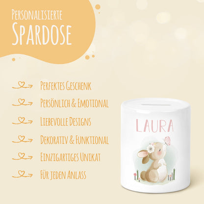 Spardose aus Keramik - Hasen