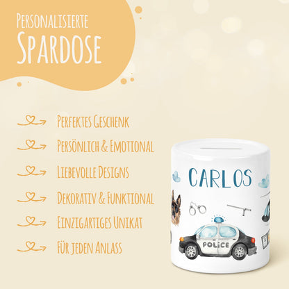 Spardose aus Keramik - Polizei