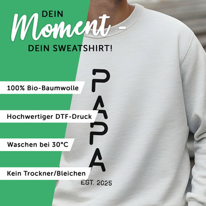 Personalisiertes Sweatshirt für Herren - PAPA EST. Space
