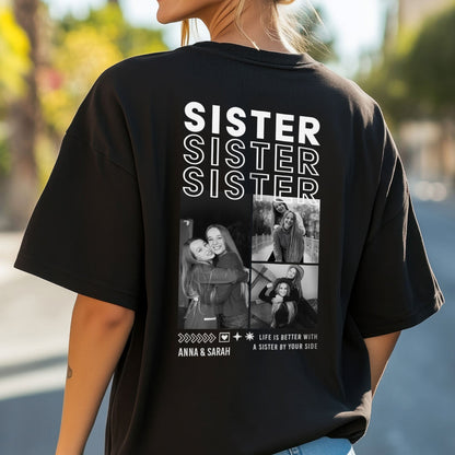 Personalisiertes Oversized T-Shirt - Sister
