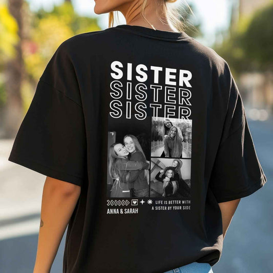Personalisiertes Oversized T-Shirt - Sister