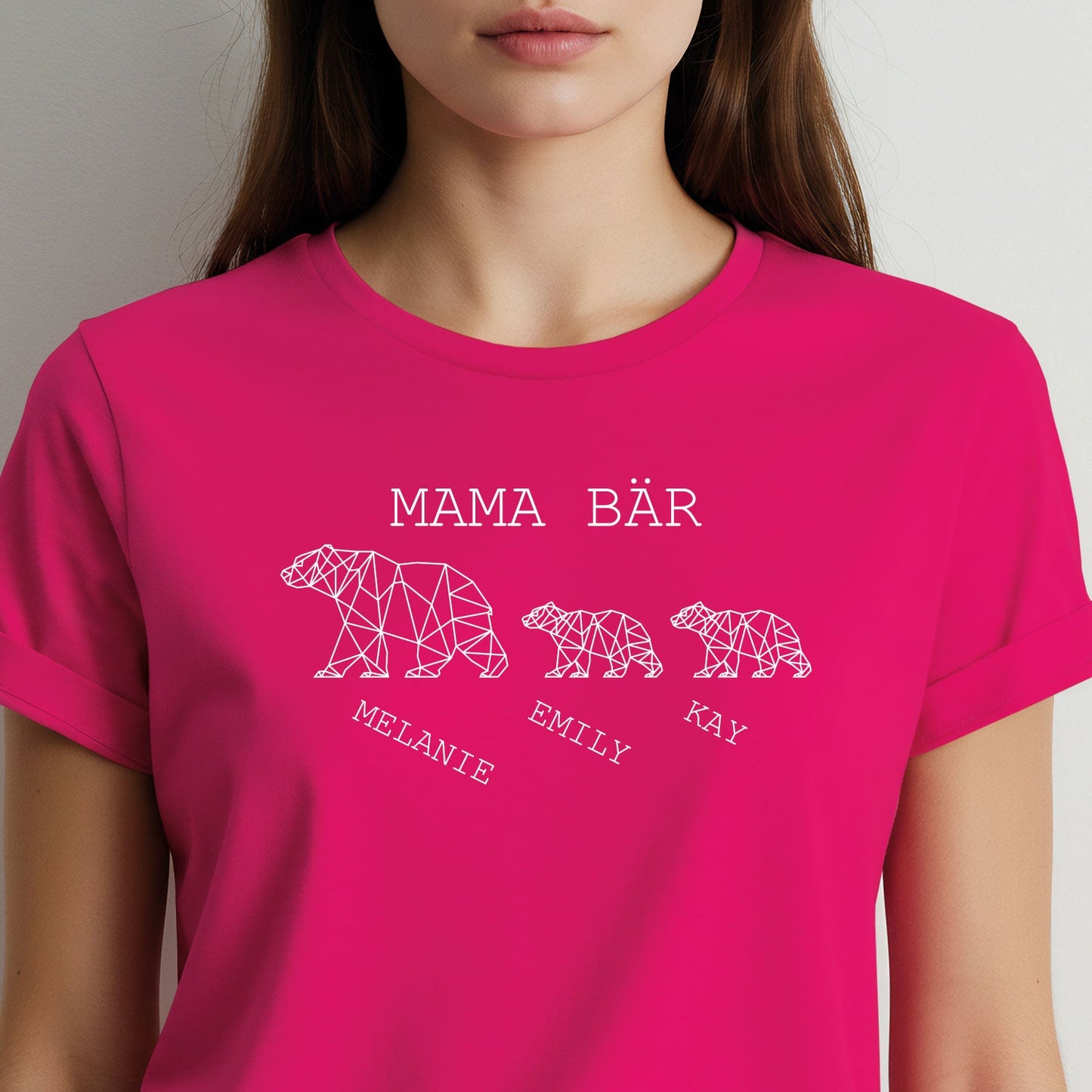 Personalisiertes T-Shirt für Damen - Mama Bär