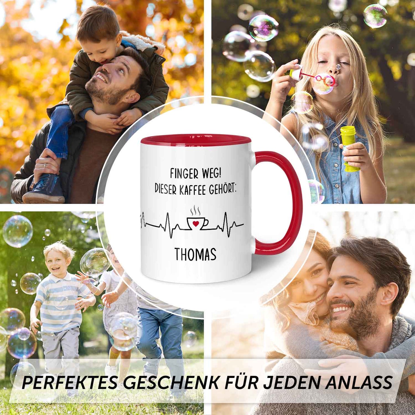 Bedruckte Tasse mit Spruch - Finger Weg!