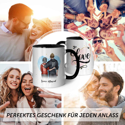 Bedruckte Tasse mit Konfiguration - Pärchen Motiv
