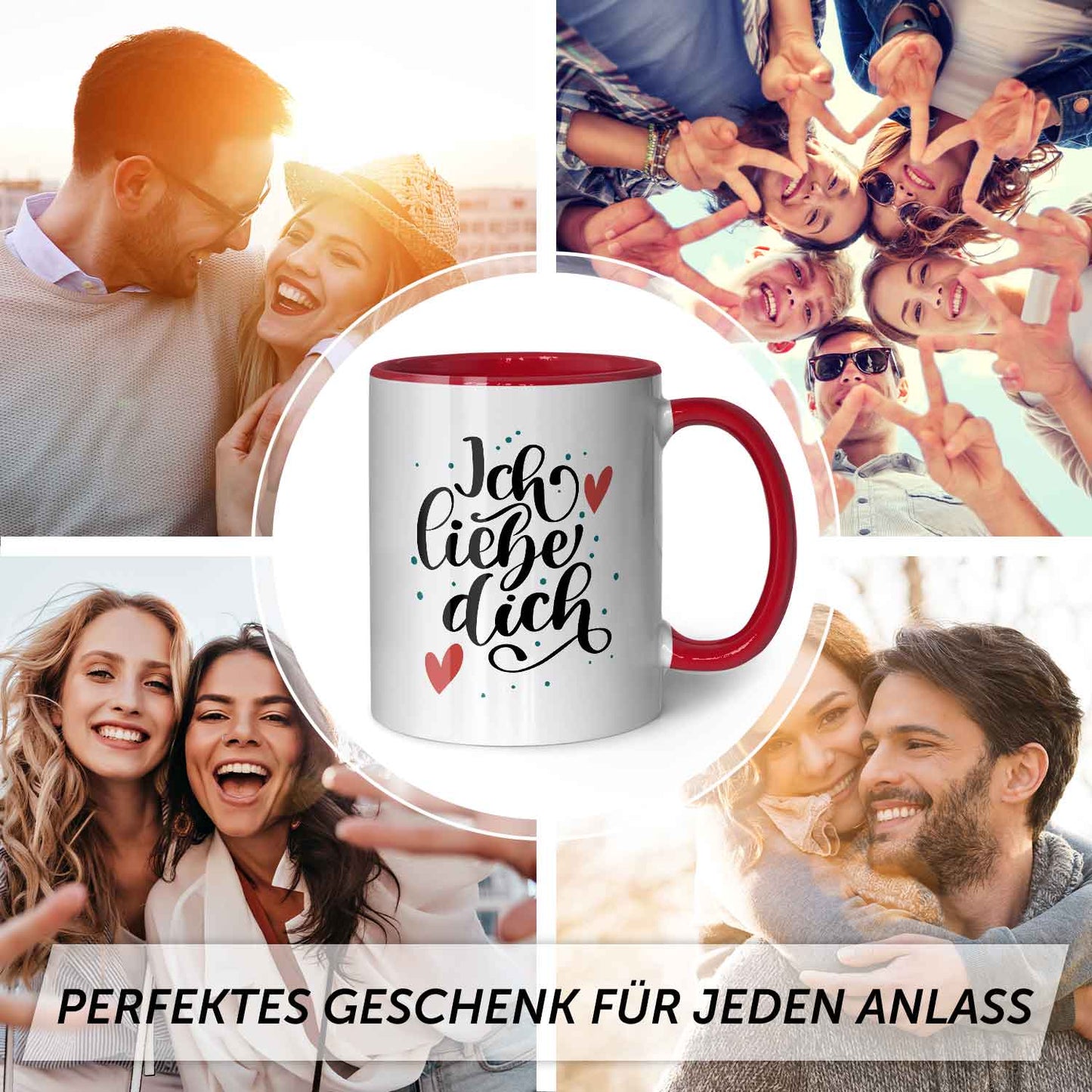 Bedruckte Tasse mit Spruch - Ich liebe dich V2