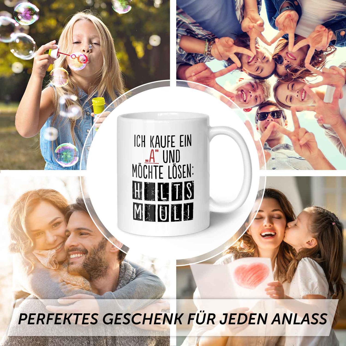 Bedruckte Tasse mit Spruch - Ich kaufe ein A