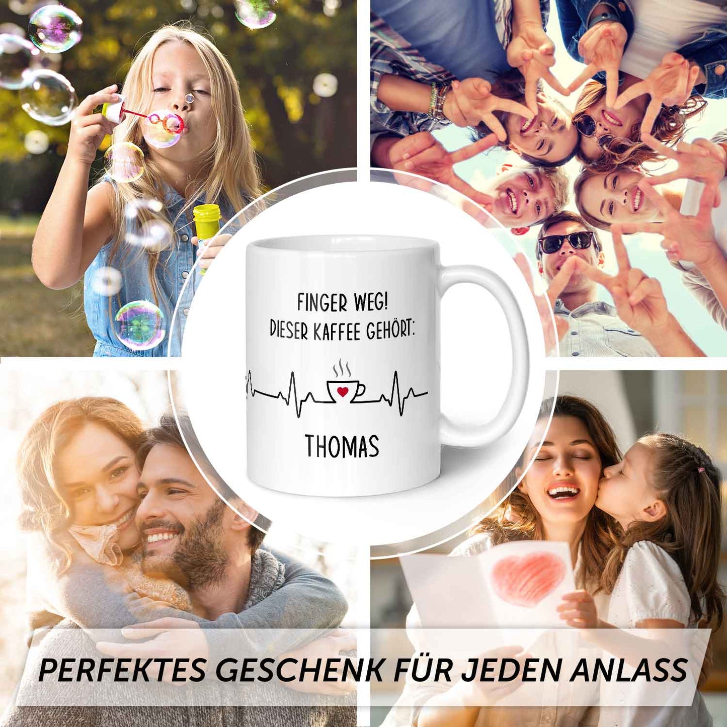 Bedruckte Tasse mit Spruch - Finger Weg!