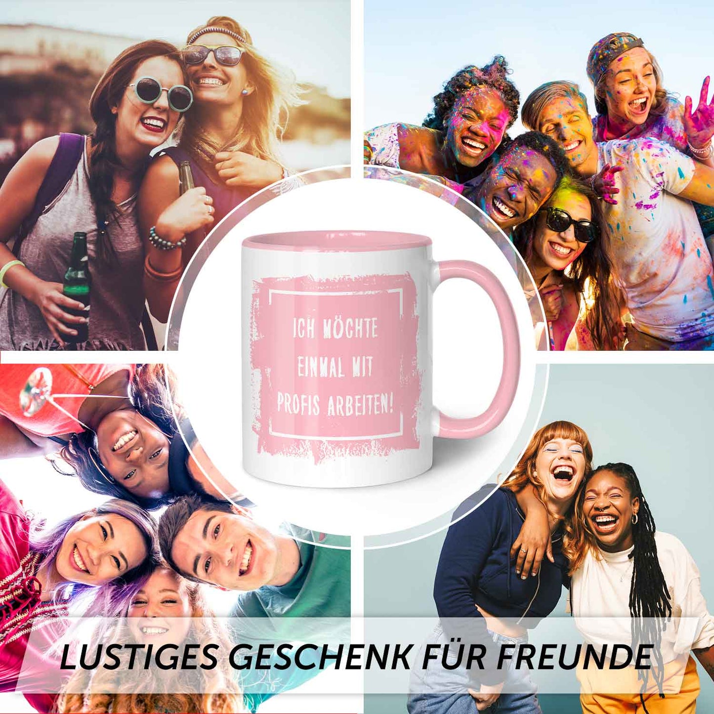 Bedruckte Tasse mit Spruch - "Ich möchte einmal mit Profis arbeiten!"