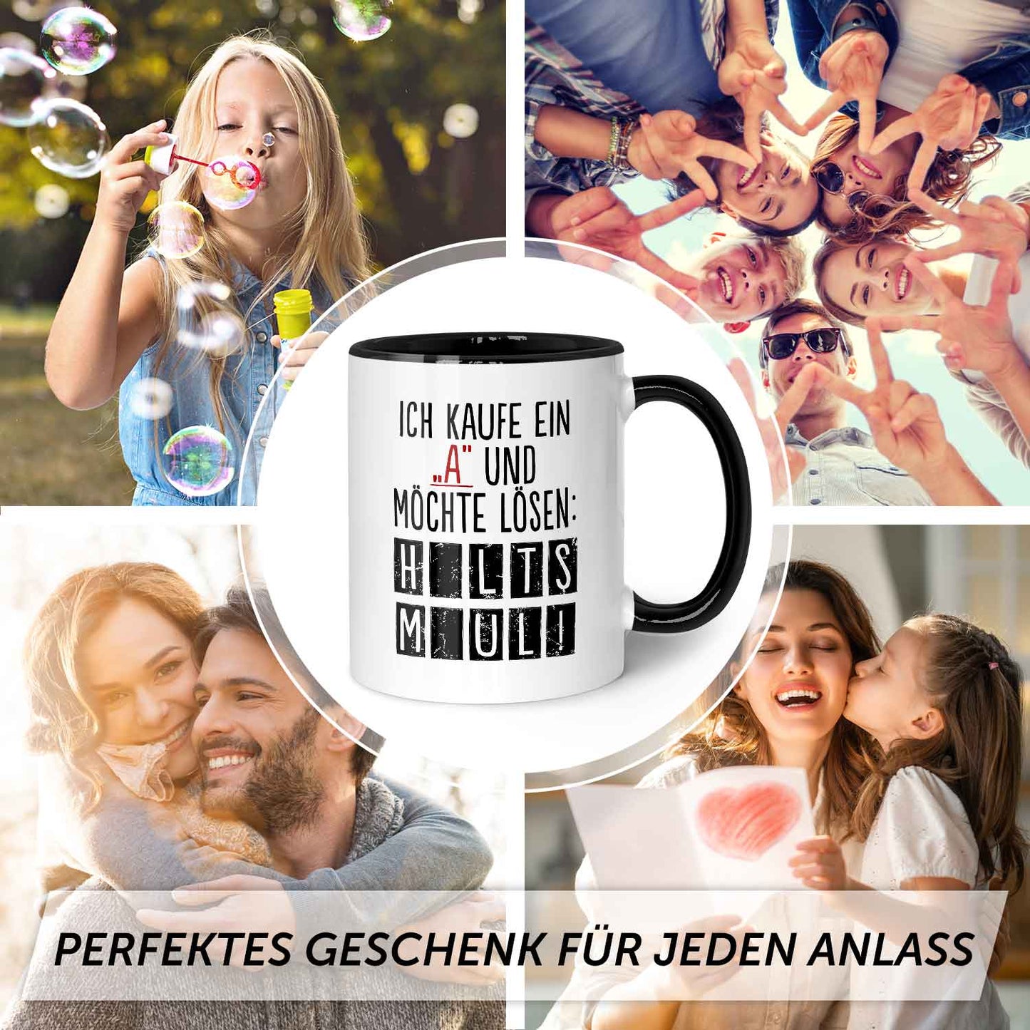 Bedruckte Tasse mit Spruch - Ich kaufe ein A