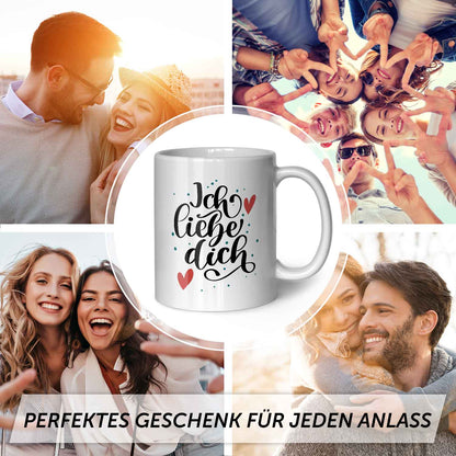 Bedruckte Tasse mit Spruch - Ich liebe dich V2