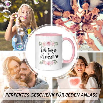 Bedruckte Tasse Ich hasse Menschen