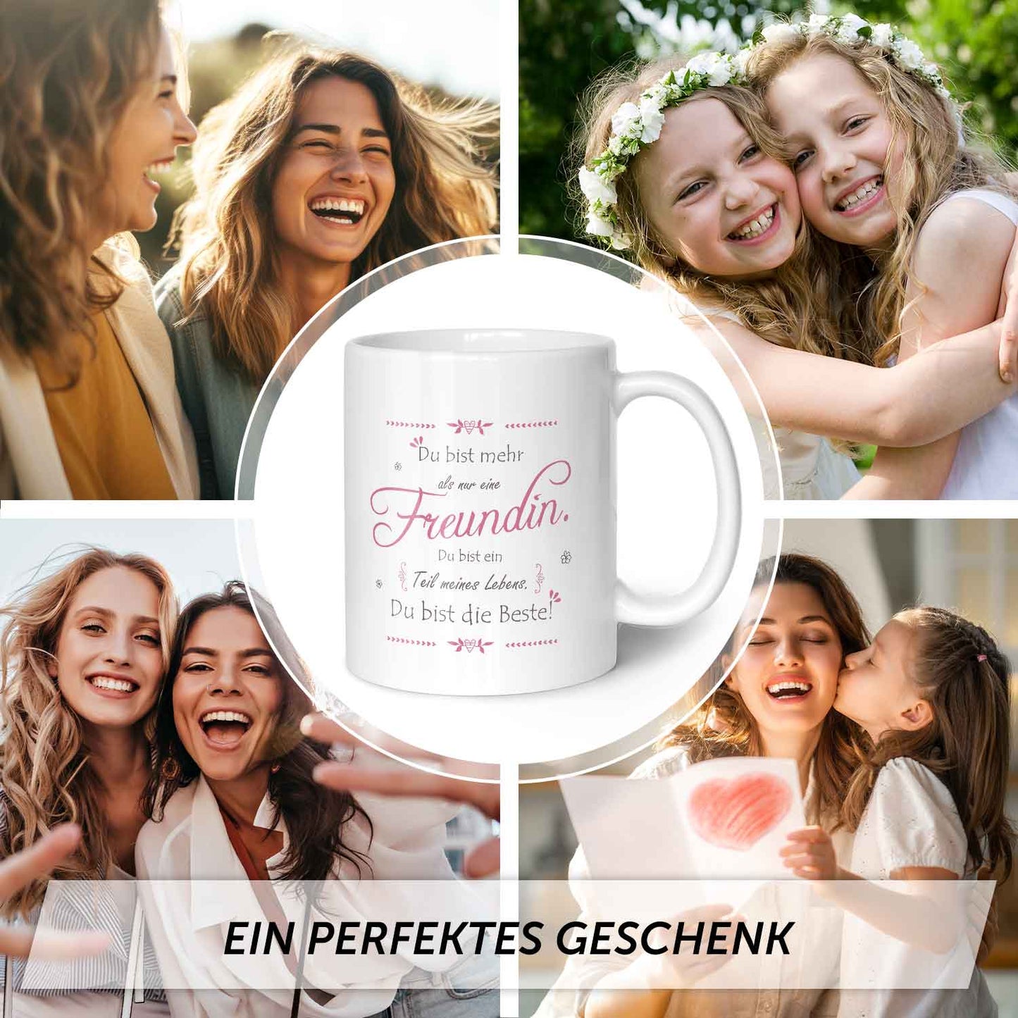 Bedruckte Tasse mit Spruch - "Du bist mehr als nur eine Freundin"