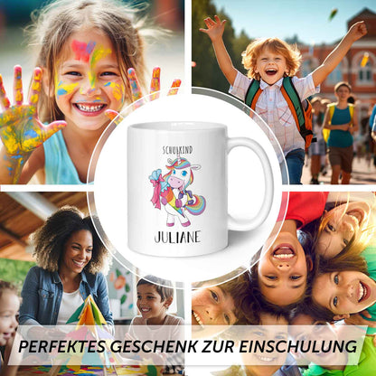 Bedruckte Tasse mit Motiv - Einschulung Pferd
